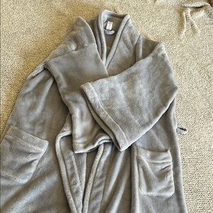 Stars Above Gray Plush Robe